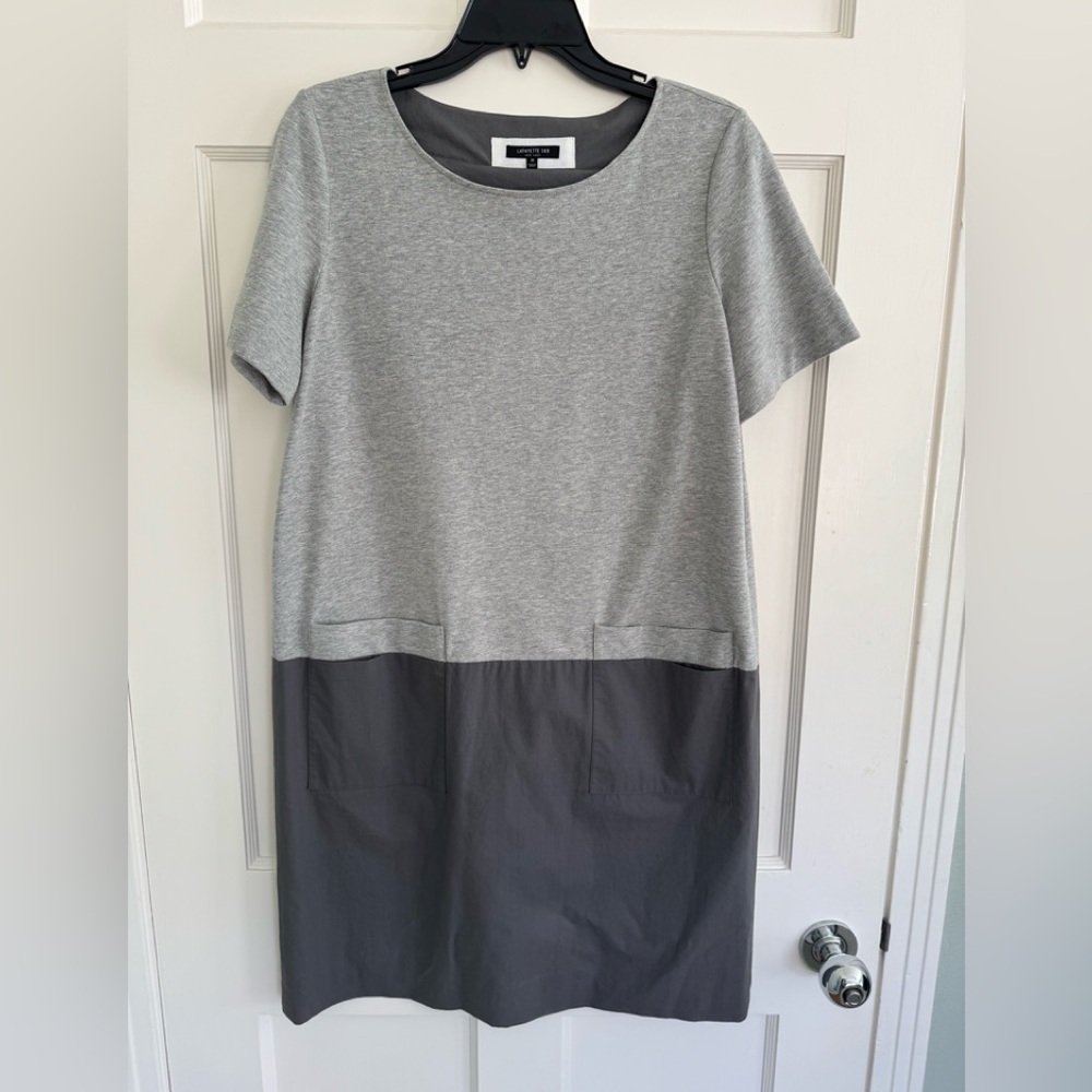 Lafayette 148 Gray Dress - Shift Style
